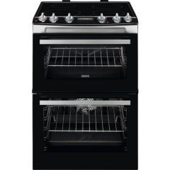 Zanussi ZCI66278XA 60Cm Electric Double Oven With Induction Hob - Stainless Steel - A Rated